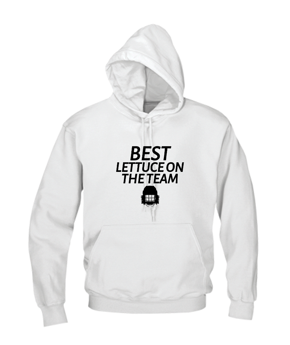 Best Lettuce On The Team White Adult Hoodie