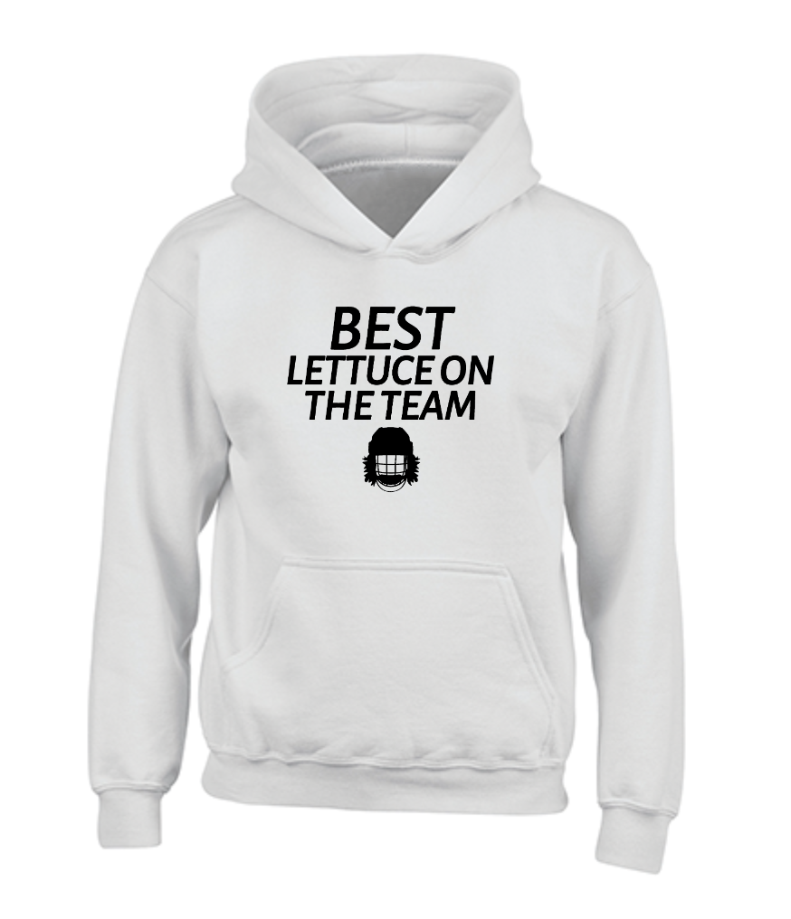 Best Lettuce On The Team White Youth Hoodie