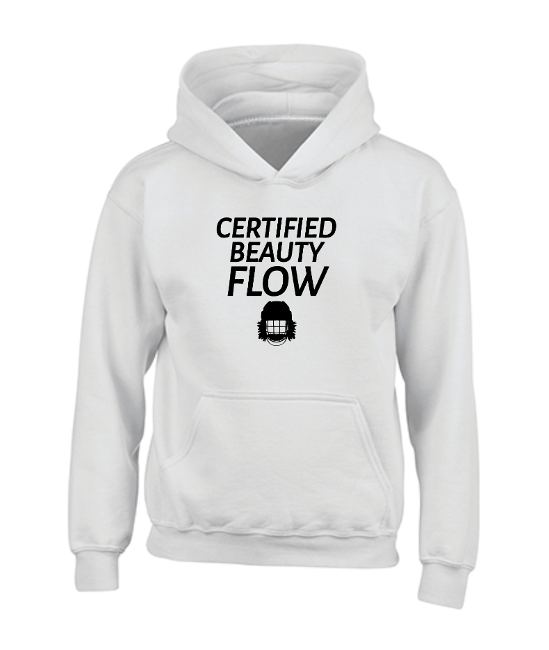 Certified Beauty Flow White Youth Hoodie