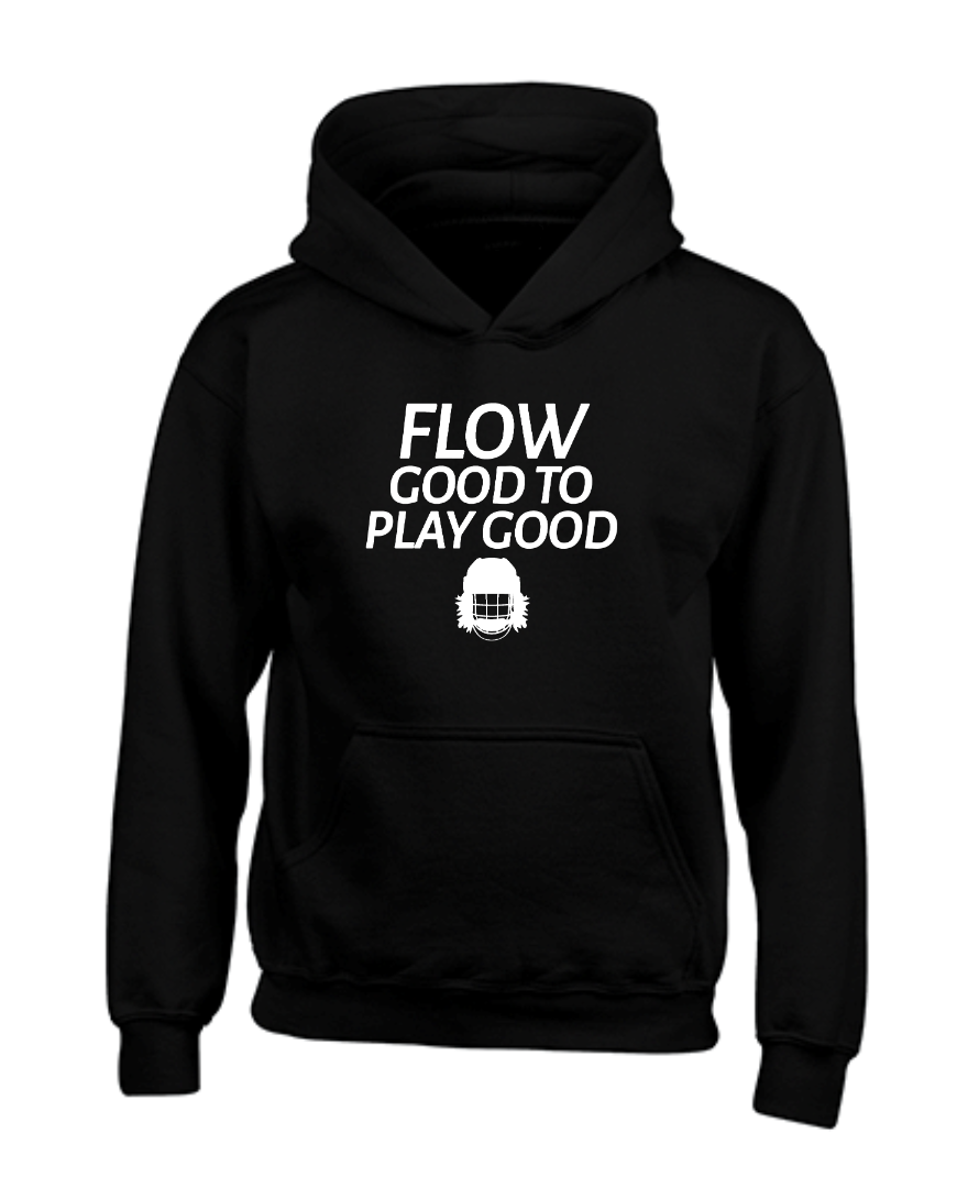 Flow Good To Play Good Black Youth Hoodie