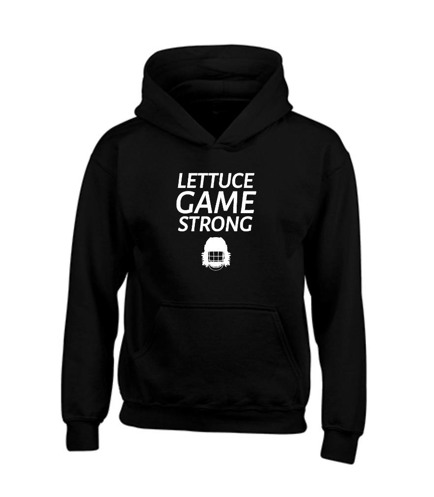 Lettuce Game Strong Black Youth Hoodie