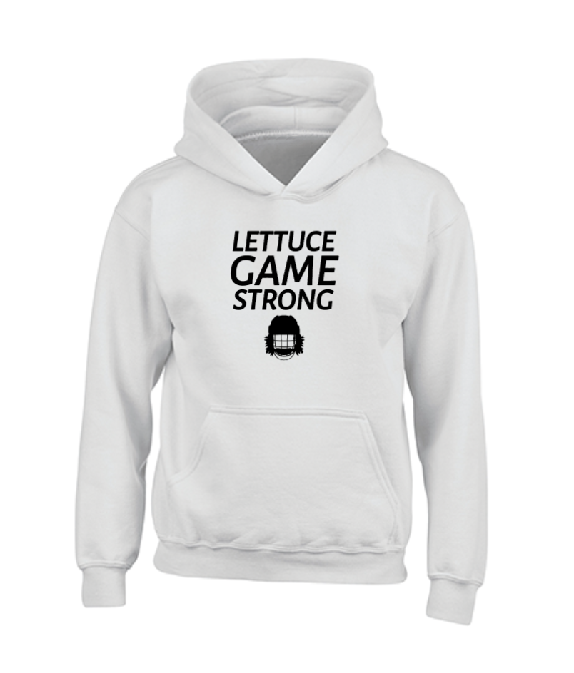 Lettuce Game Strong White Youth Hoodie